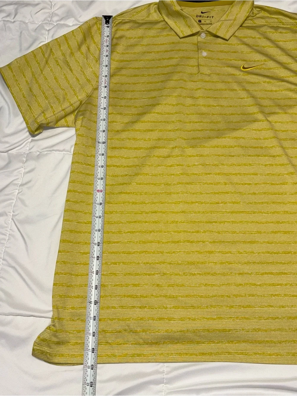 Nike Dri-Fit Golf Polo Men’s XL Mustard Yellow